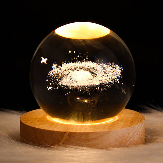 Led Night Light Crystal Ball Table Lamp